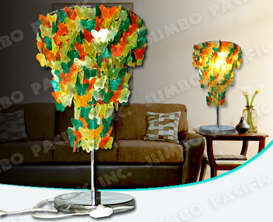 Diseño de viruta de Capiz del color para la cortina de lámpara de Capiz de la tabla