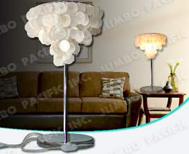 Diseño blanco natural de Capiz del color para la cortina de lámpara de tabla